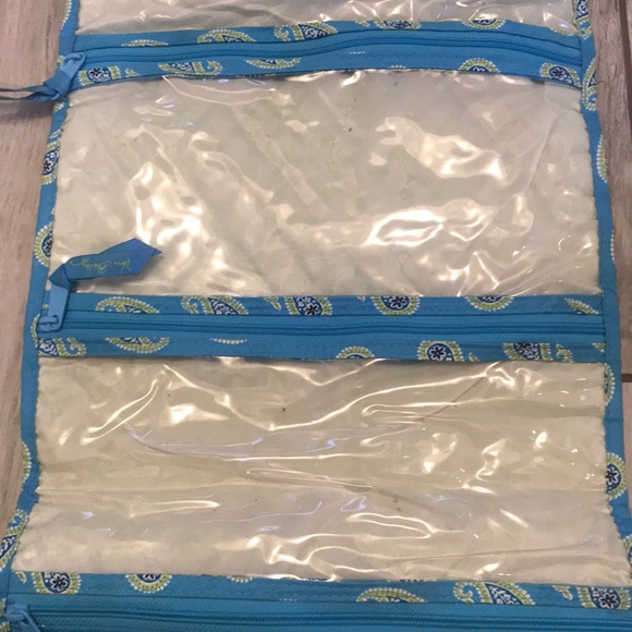 Vera Bradley hanging makeup bag- Blue Paisley - Picture 6 of 8